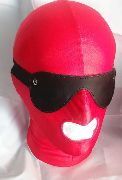 Stretch Hood Mouth Hole Only. Red.